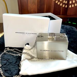 COPY - Brandon Blackwood mini silver box clutch